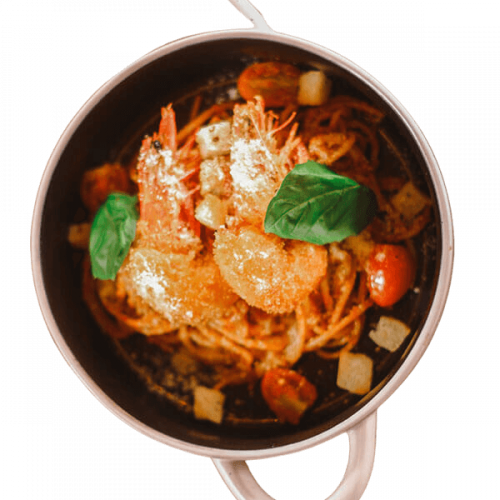 Crispy Prawn Arrabiata Pasta